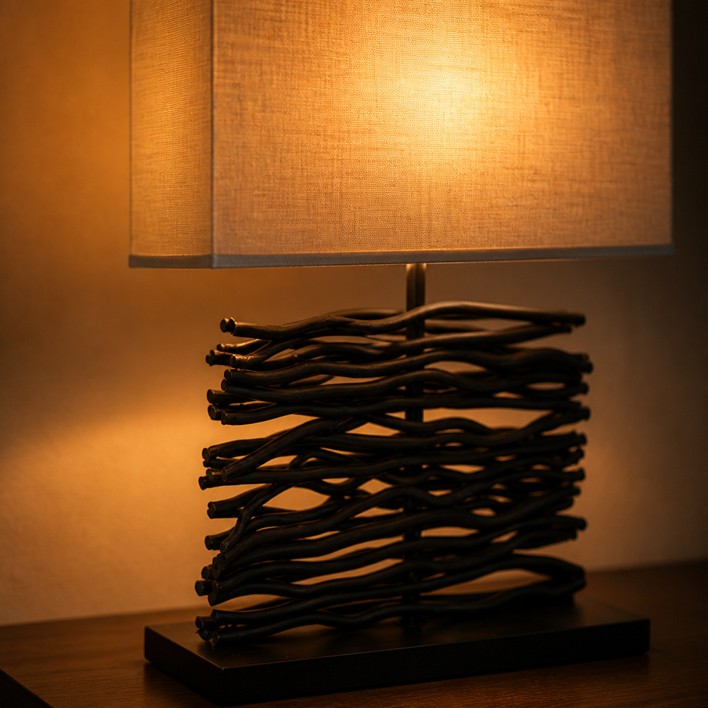 Scandinavian Wood Table Lamp