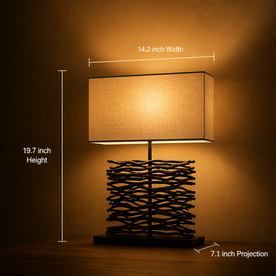 Scandinavian Wood Table Lamp