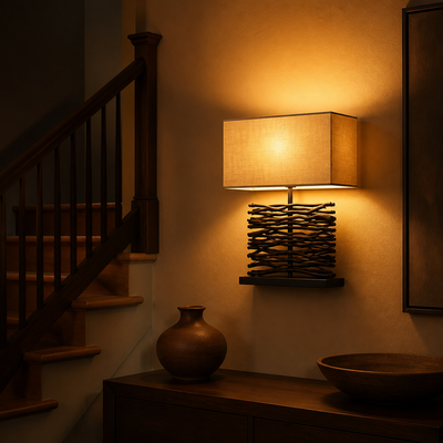 Scandinavian Wood Table Lamp