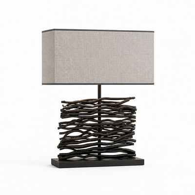 Scandinavian Wood Table Lamp