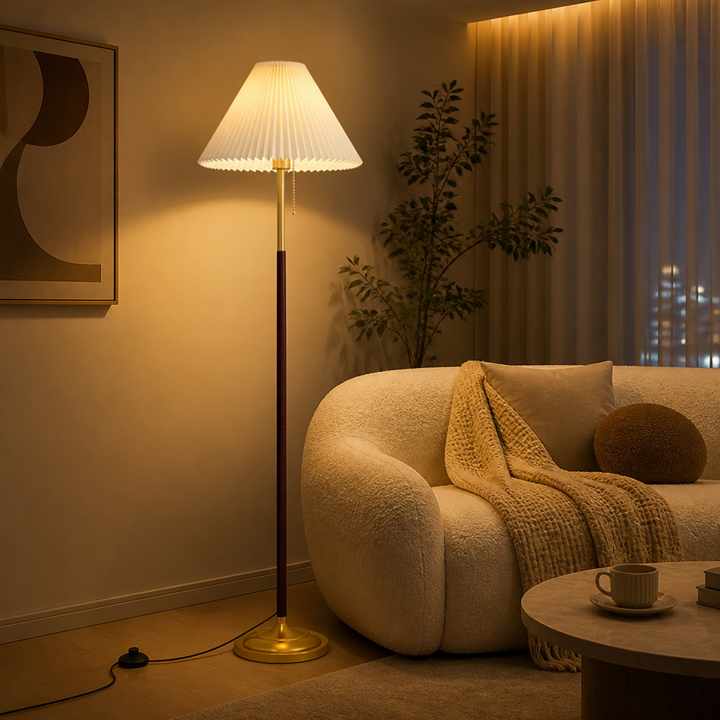 Scandinavian Wood Tripod Floor Lamp