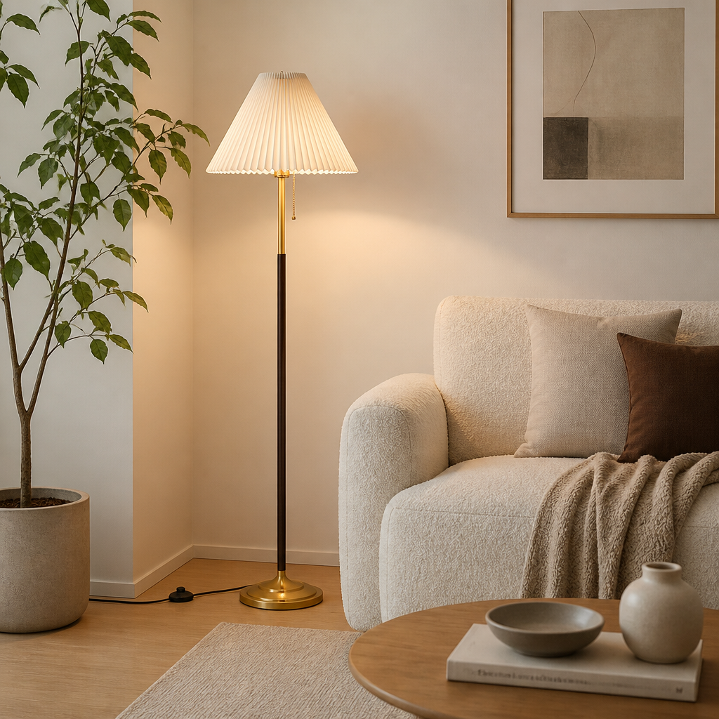 Scandinavian Wood Tripod Floor Lamp