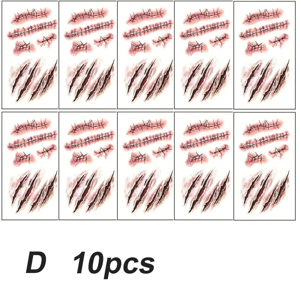 Scar Tattoo Stickers Waterproof Water-Transfer