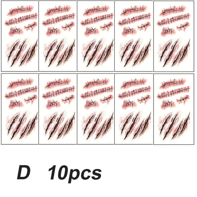 Scar Tattoo Stickers Waterproof Water-Transfer