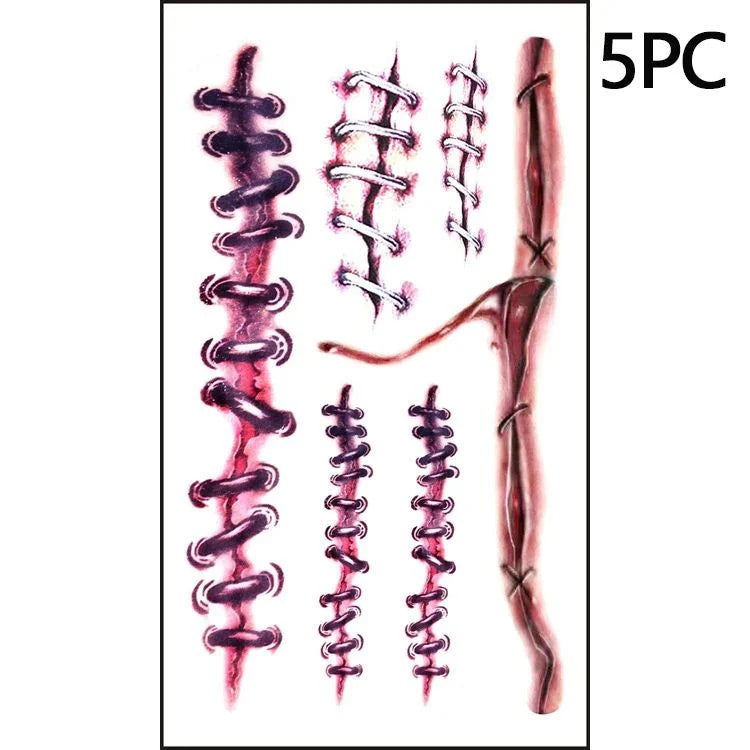Scar Tattoo Stickers Waterproof Water-Transfer