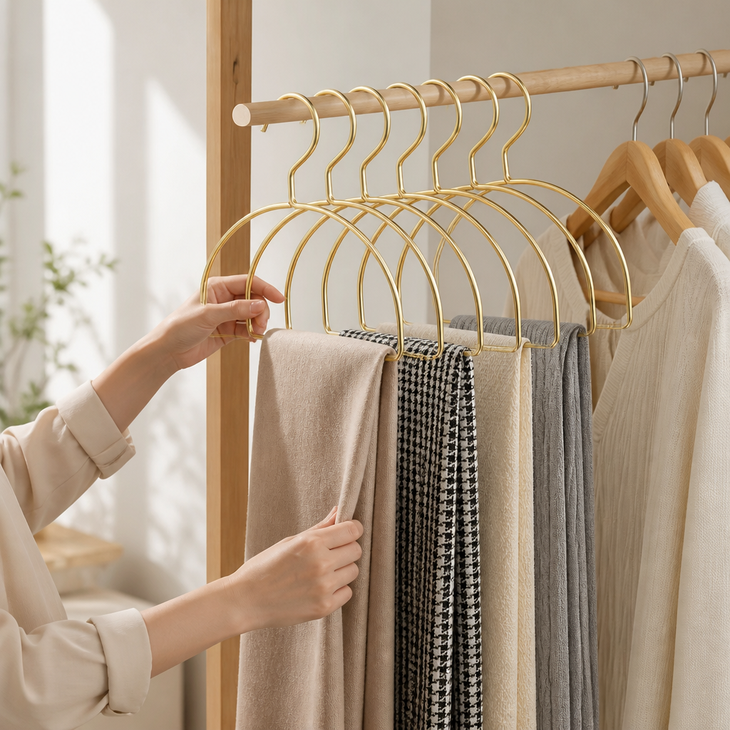Scarf & Accessory Hanger Curved Aluminum Set of 4