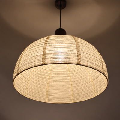 Semi-Circular Linen Pendant Light