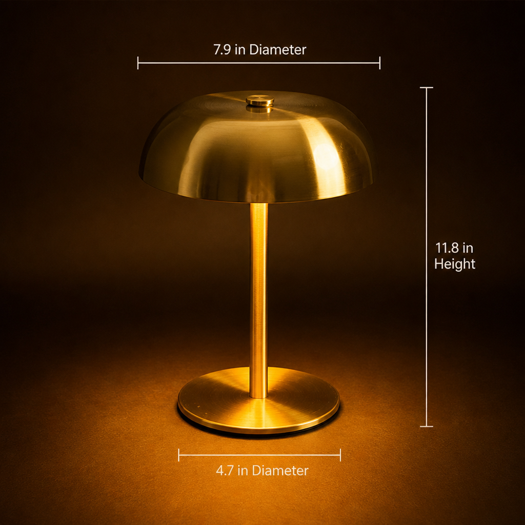 Set of 2 Brushed Metal LED Table Lamps