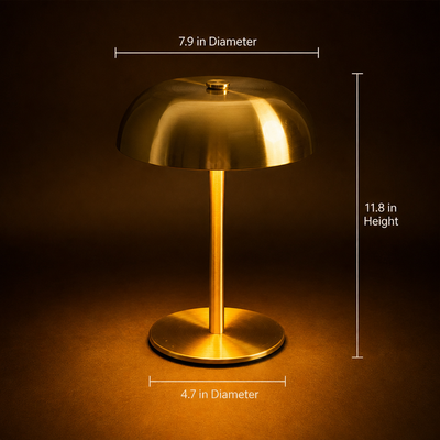 Set of 2 Brushed Metal LED Table Lamps