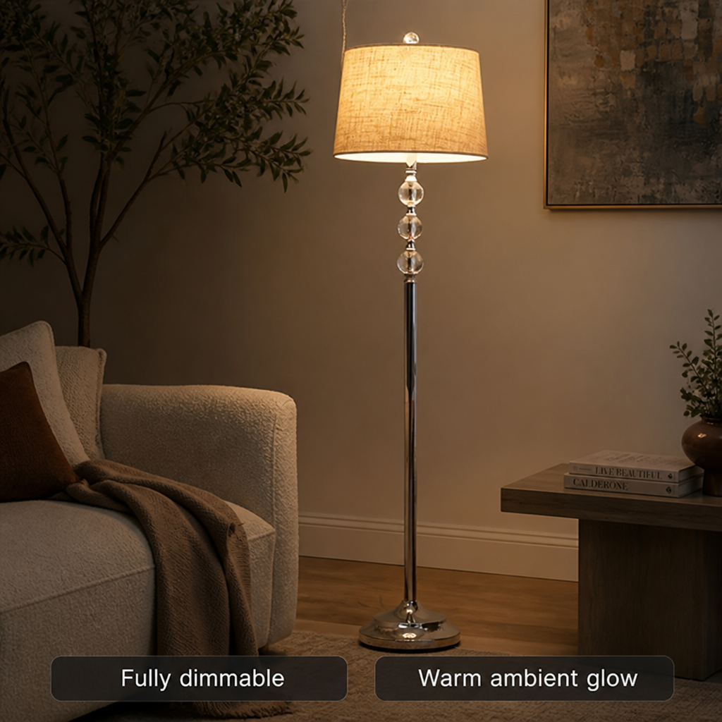 Set of 2 Clear Crystal Diamond-Cut Table Lamps