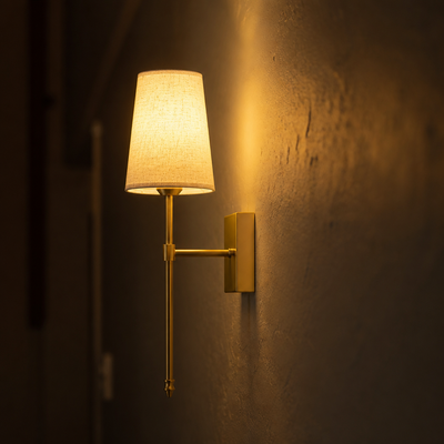 Set of 2 Golden LED Wall Sconces