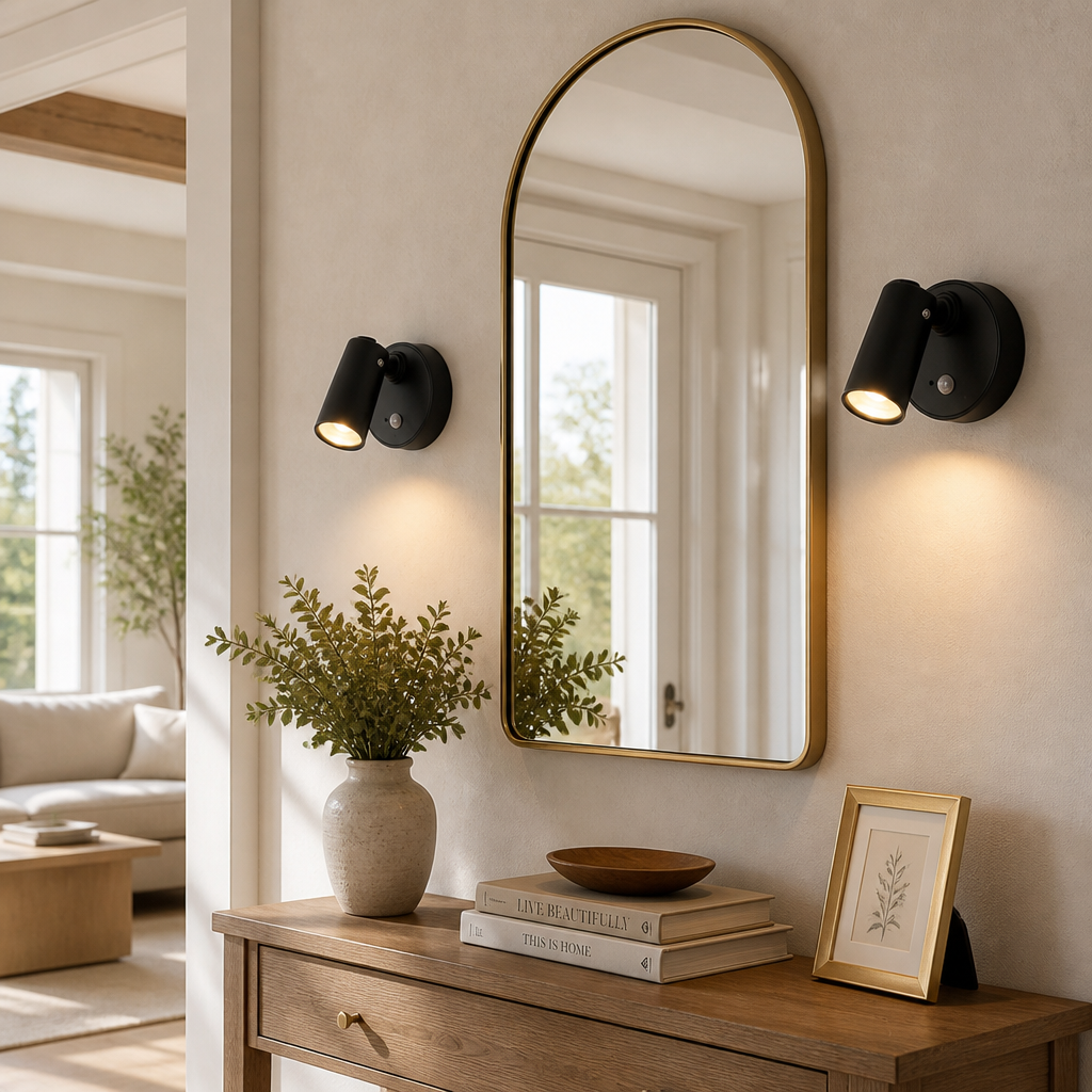 Set of 2 LED Motion Sensor Wall Sconces