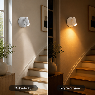 Set of 2 LED Motion Sensor Wall Sconces