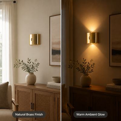 Set of 2 Metal LED Motion Sensor Night Lights
