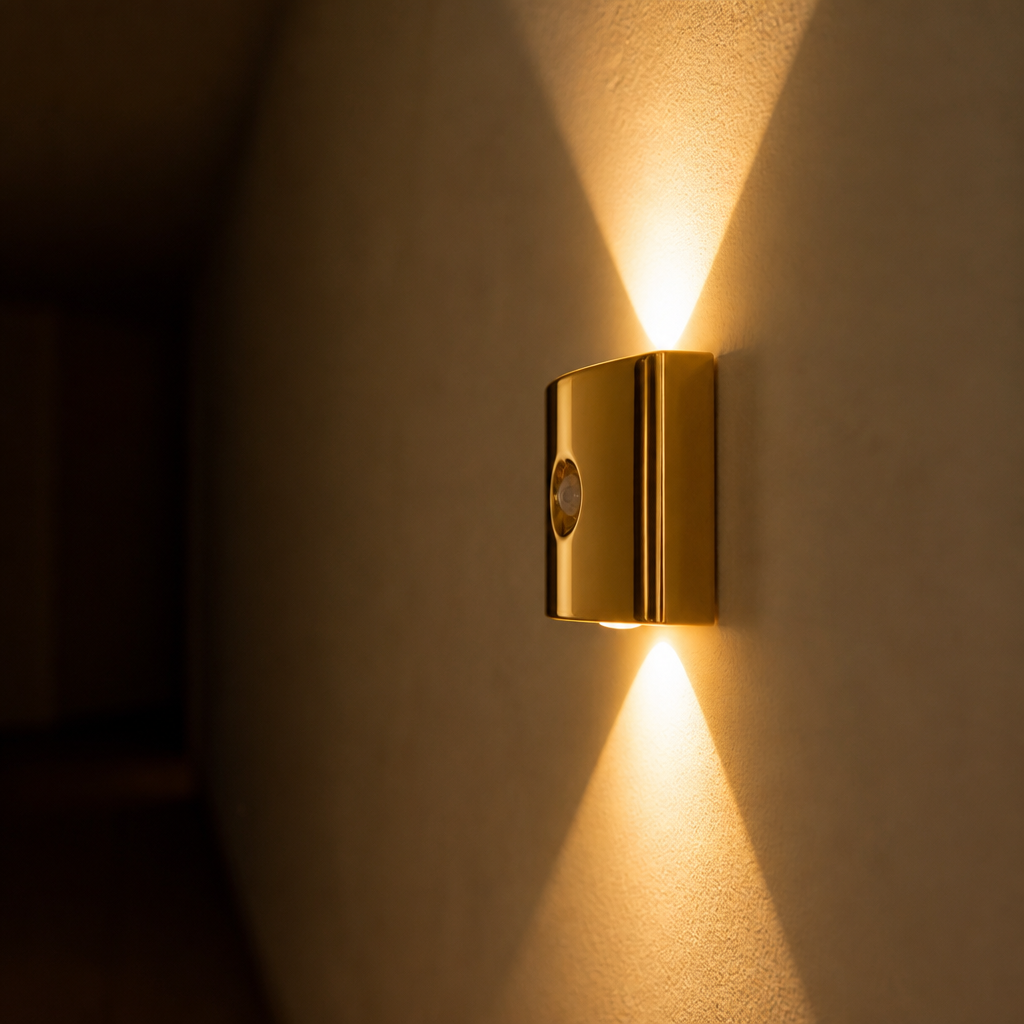 Set of 2 Metal LED Motion Sensor Night Lights