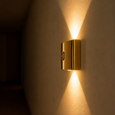 Set of 2 Metal LED Motion Sensor Night Lights