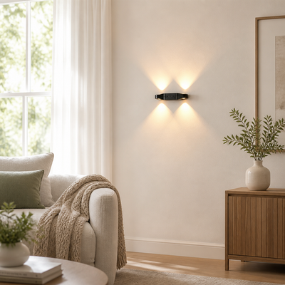 Set of 2 Minimalist LED Corner Wall Sconces