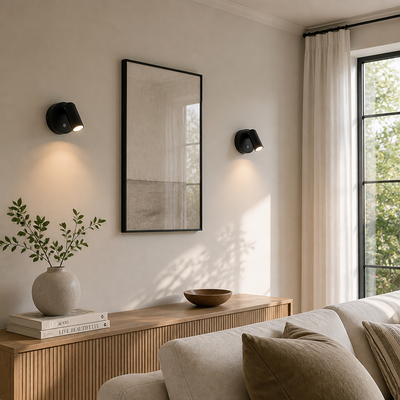Set of 2 Minimalist LED Magnetic Wall Sconces