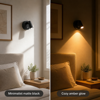 Set of 2 Minimalist LED Magnetic Wall Sconces