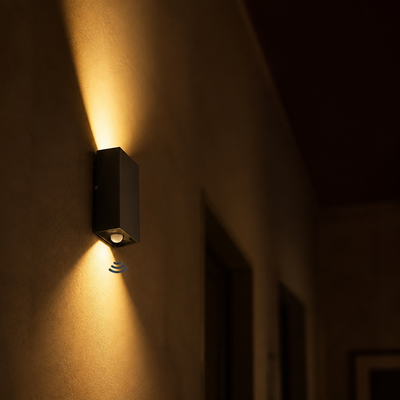 Set of 2 Minimalist LED Motion Sensor Wall Sconces