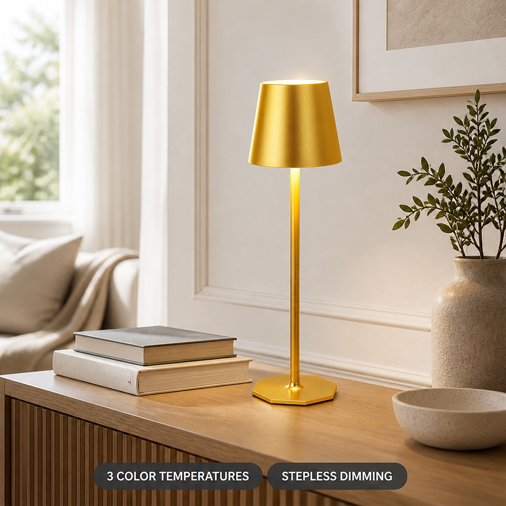 Set of 2 Minimalist LED Touch Desk Lamps