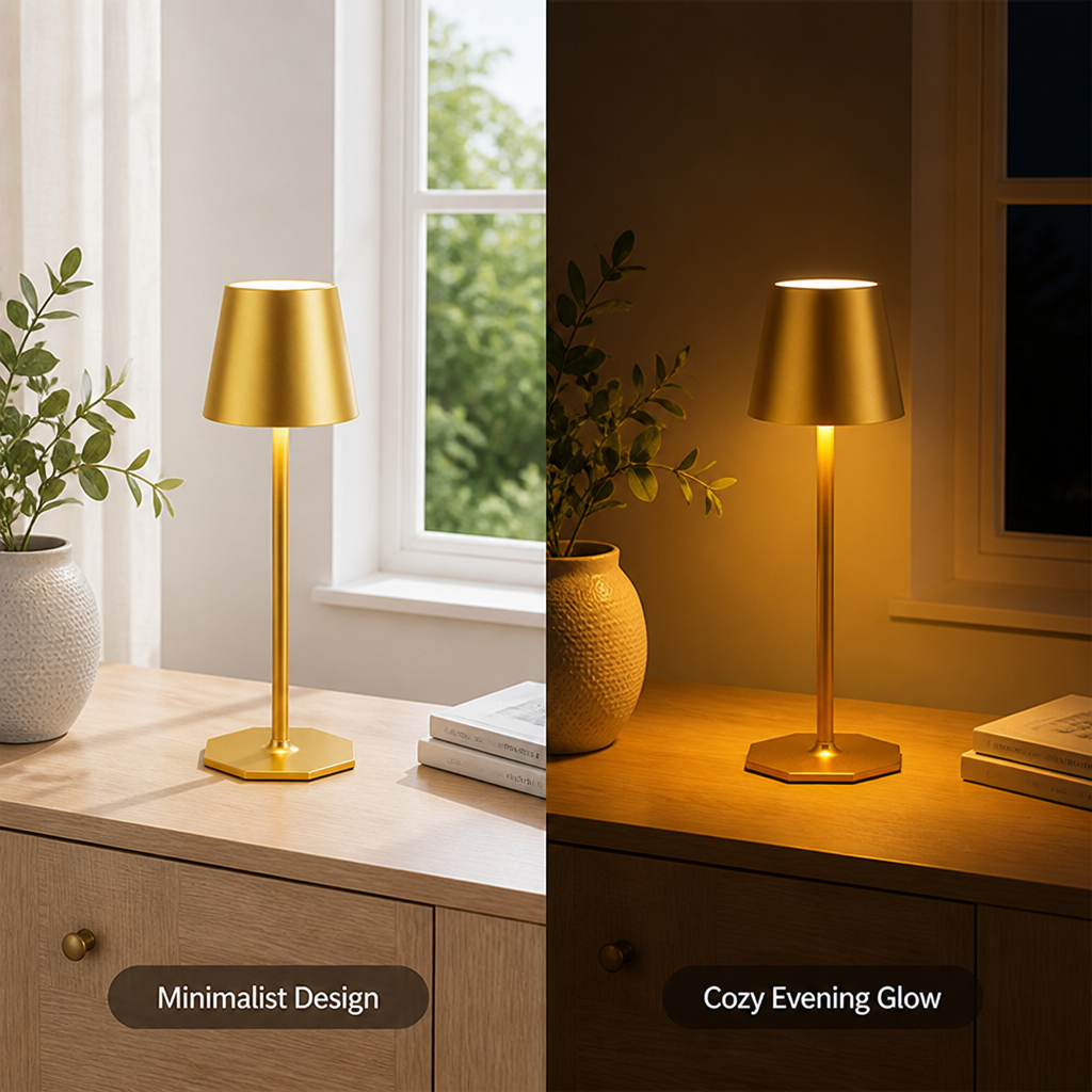 Set of 2 Minimalist LED Touch Desk Lamps