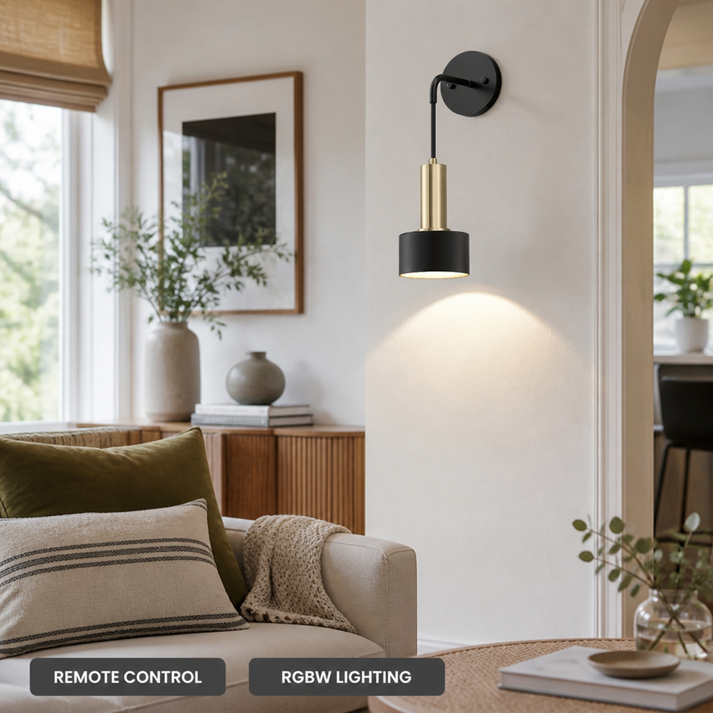 Set of 2 RGBW LED Wall Sconces