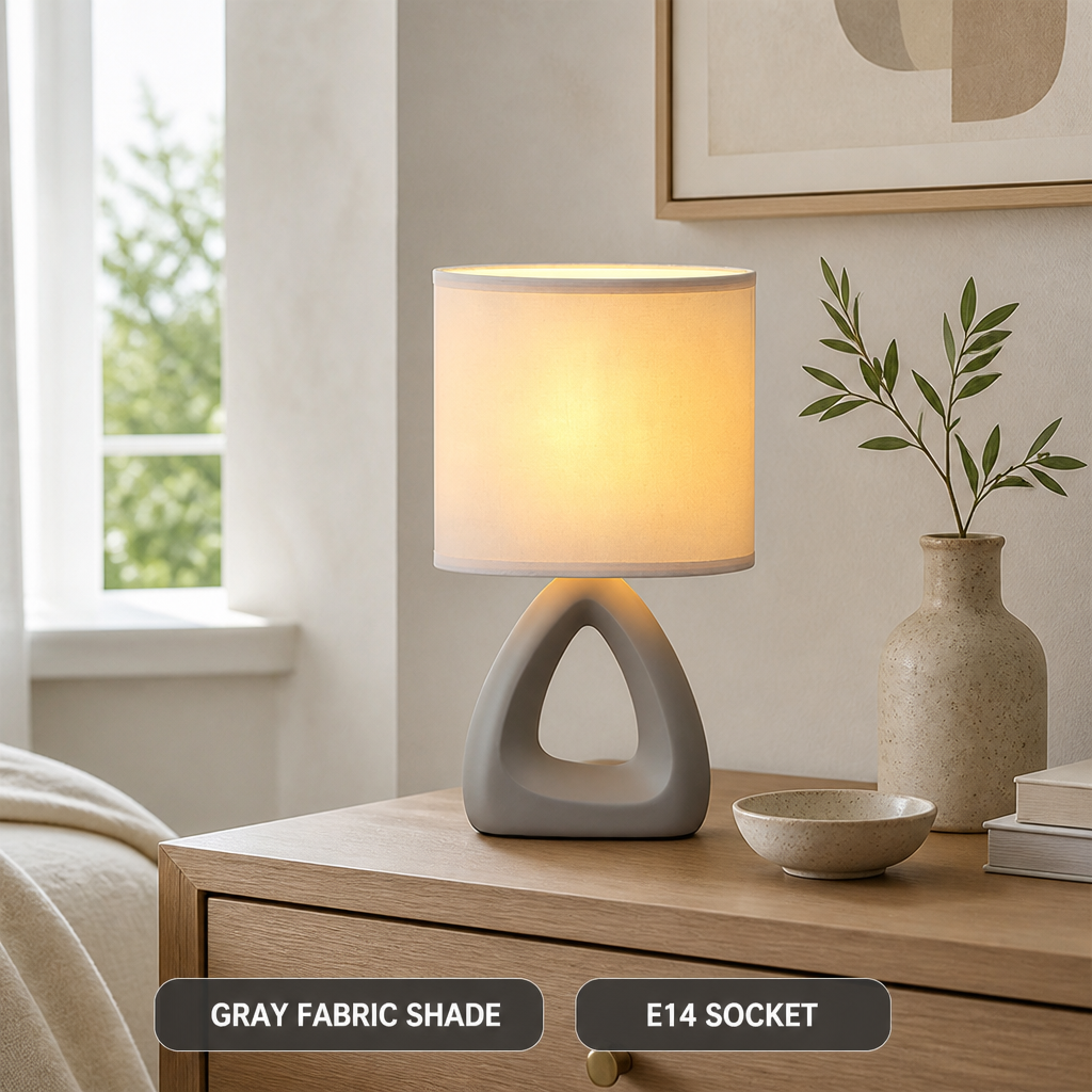 Set of 2 Scandinavian Ceramic Table Lamps