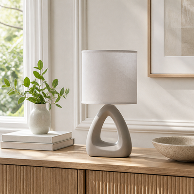 Set of 2 Scandinavian Ceramic Table Lamps