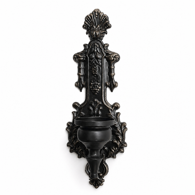 Set of 2 Vintage Iron Embossed Wall Sconces