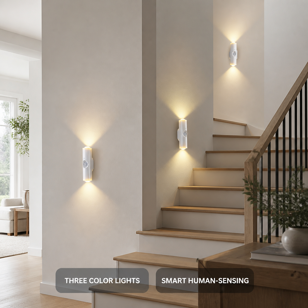 Set of 4 Modern LED Magnetic Double-Head Wall Sconces