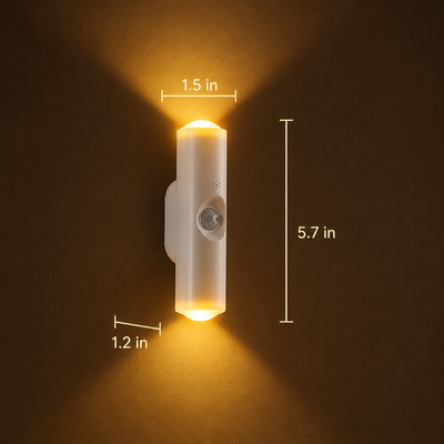 Set of 4 Modern LED Magnetic Double-Head Wall Sconces