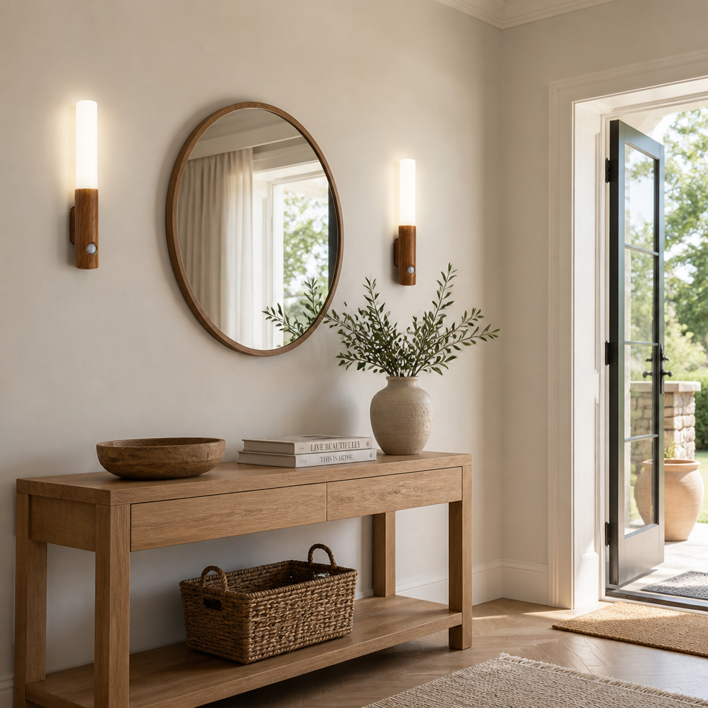 Set of 6 Retro LED Motion Sensor Wall Sconces