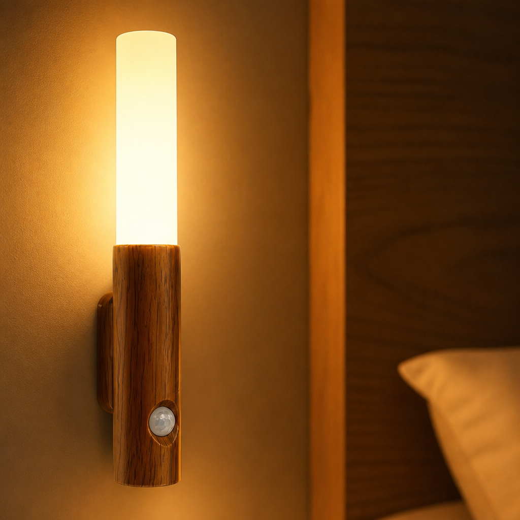 Set of 6 Retro LED Motion Sensor Wall Sconces