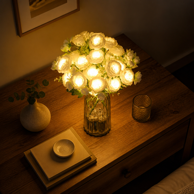 Silk Roses LED Bouquet Night Light