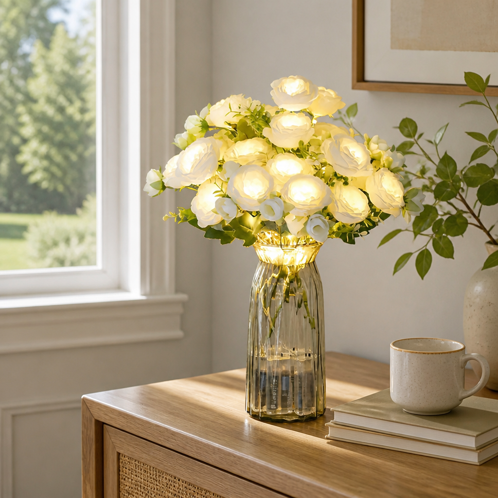 Silk Roses LED Bouquet Night Light