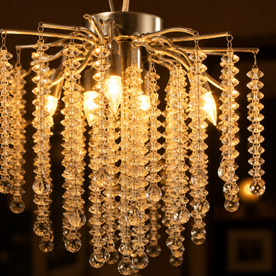 Silver Crystal Branch Chandelier