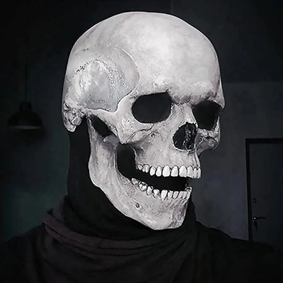 Skull Mask Movable Jaw Skin-Friendly Latex & Secure Fit