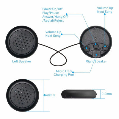 Sleep Mask Kids Built-In Bluetooth Speakers & Adjustable Band