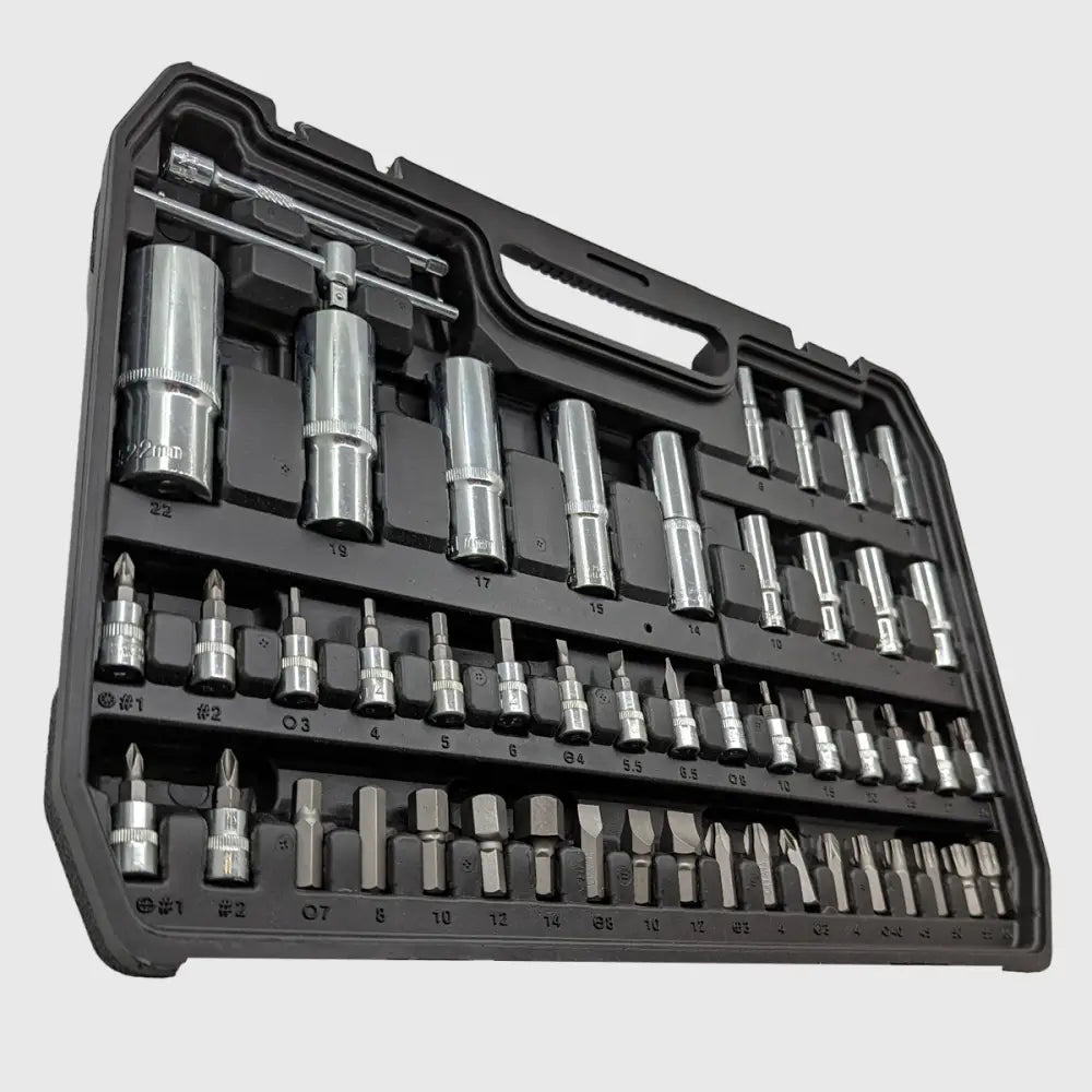 Socket Wrench Set 108-Piece Chrome-Vanadium 1/2 & 1/4 Drives