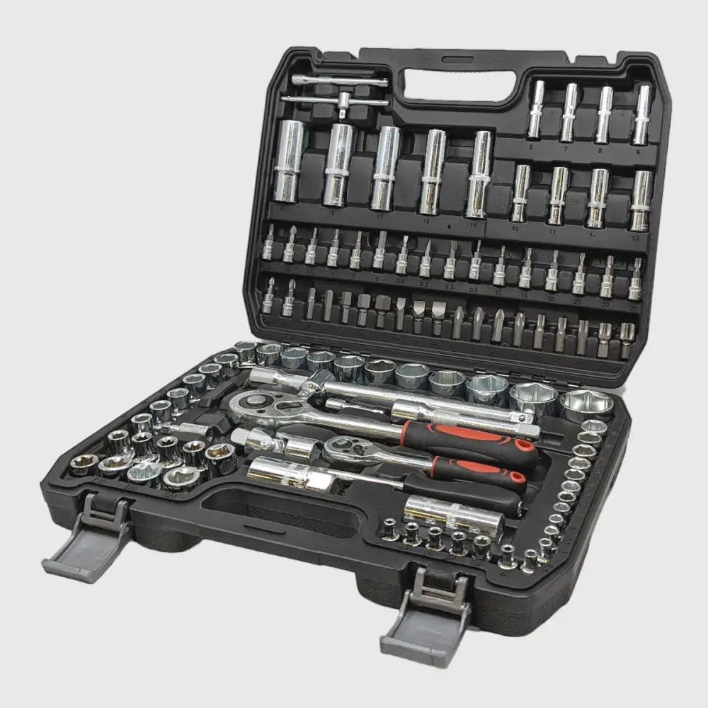 Socket Wrench Set 108-Piece Chrome-Vanadium 1/2 & 1/4 Drives
