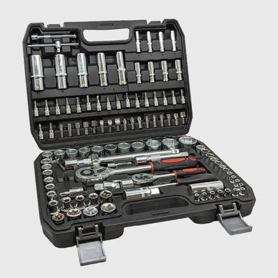 Socket Wrench Set 108-Piece Chrome-Vanadium 1/2 & 1/4 Drives