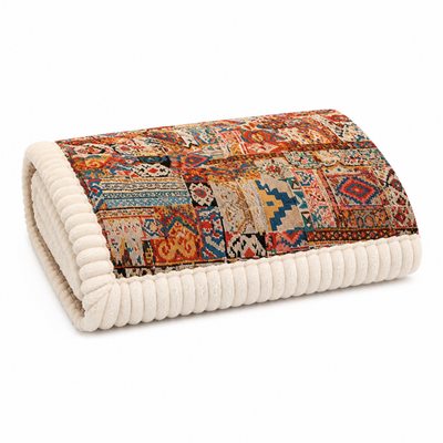 Sofa Cover Boho Jacquard Plush Microfiber Non-Slip Backing