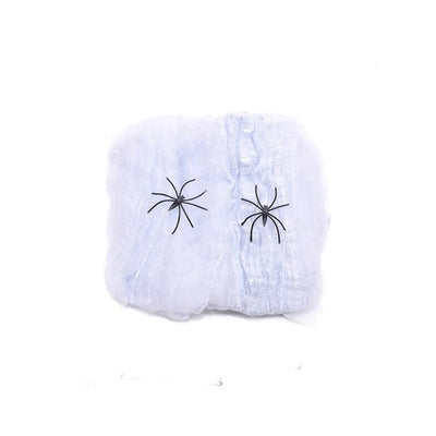 Spider Web Decoration Stretchable Fabric With Artificial Spider