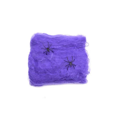 Spider Web Decoration Stretchable Fabric With Artificial Spider