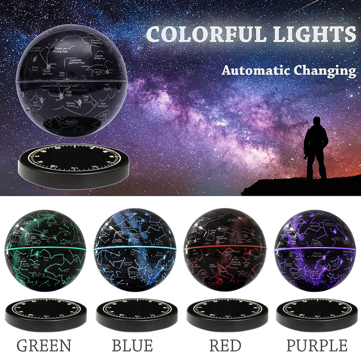 Star Map Lamp Magnetic Levitation & 360 Degree Rotation