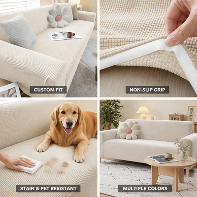 Stretch Sofa Cover Elastic & Non-Slip Fits 1-4 Seater