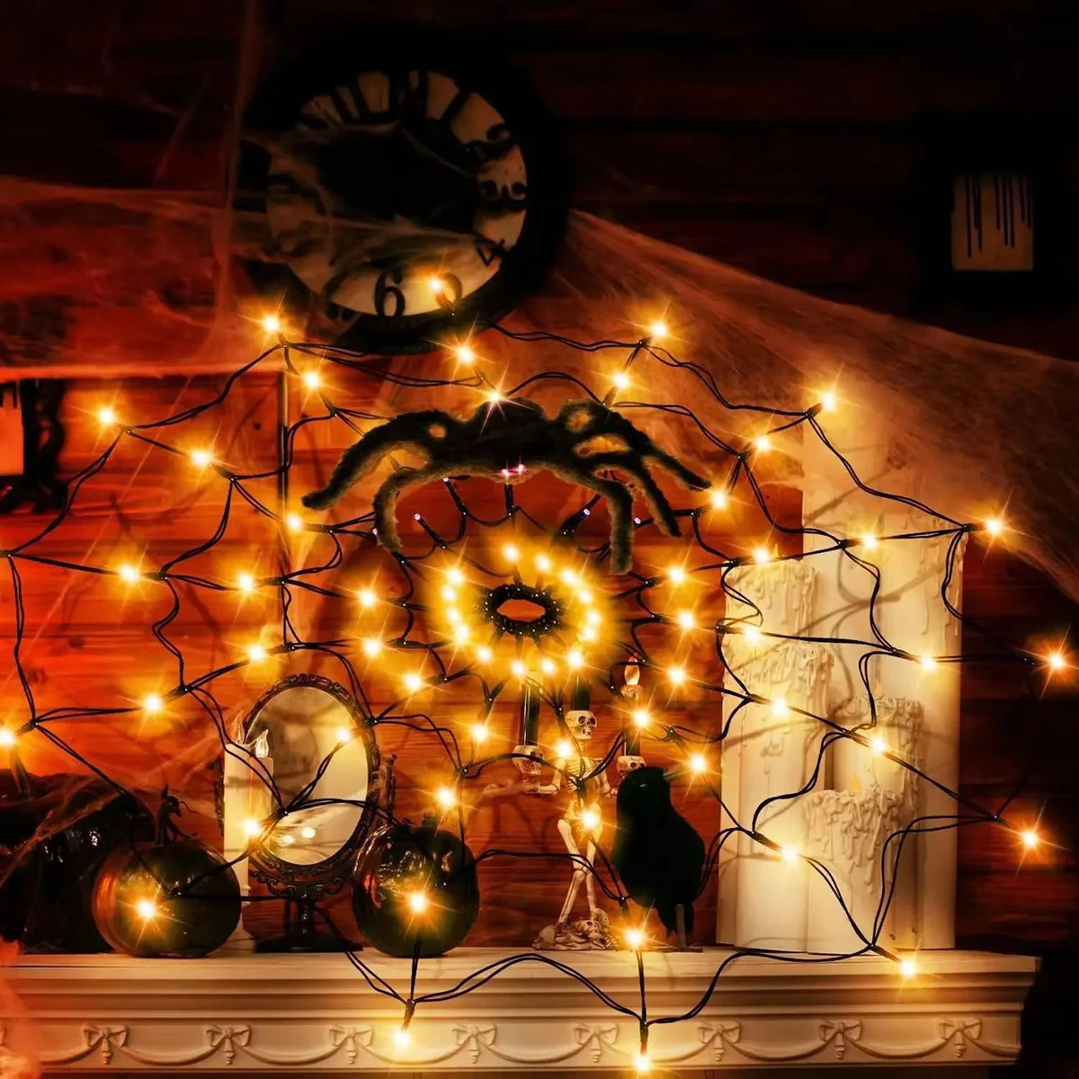 String Lights Spider Web Flexible Net LED