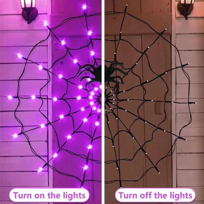 String Lights Spider Web Flexible Net LED
