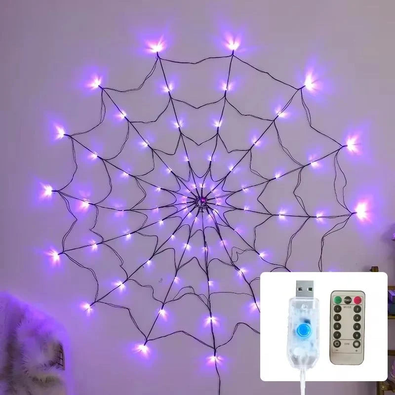 String Lights Spider Web Flexible Net LED